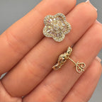 14k Yellow Gold 2.00ct Natural Diamond Earrings. DIERO132 IITJ (etsy image id: 7787347602)