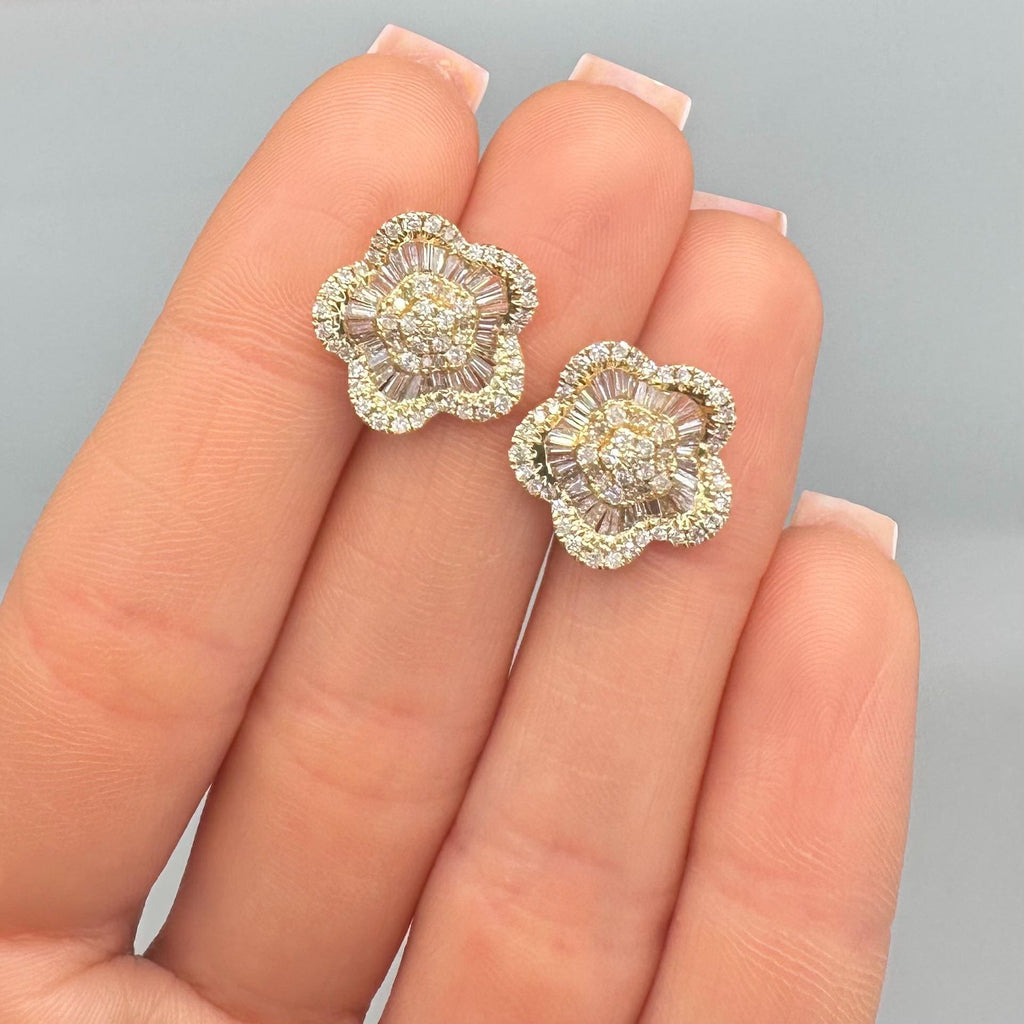 14k Yellow Gold 2.00ct Natural Diamond Earrings. DIERO132 IITJ (etsy image id: 7787347632)