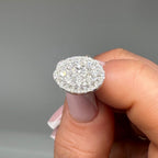 18kT White Gold Oval Diamond Earrings 2.76ct Round-Cut Natural Diamonds. DIERO168 GZTJ (etsy image id: 7787459894)