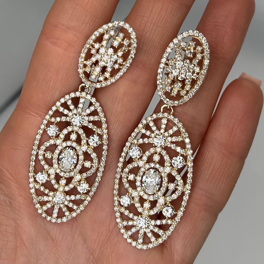 14kT Yellow Gold Earrings with 10.15 ct Diamonds DIER0186 IITJJ (etsy image id: 7787498526)