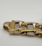 14KT Two-Tone Solid Gold Men’s Bracelet – 8 Inches, 52.1g  YGBR03 (etsy image id: 7812373691)
