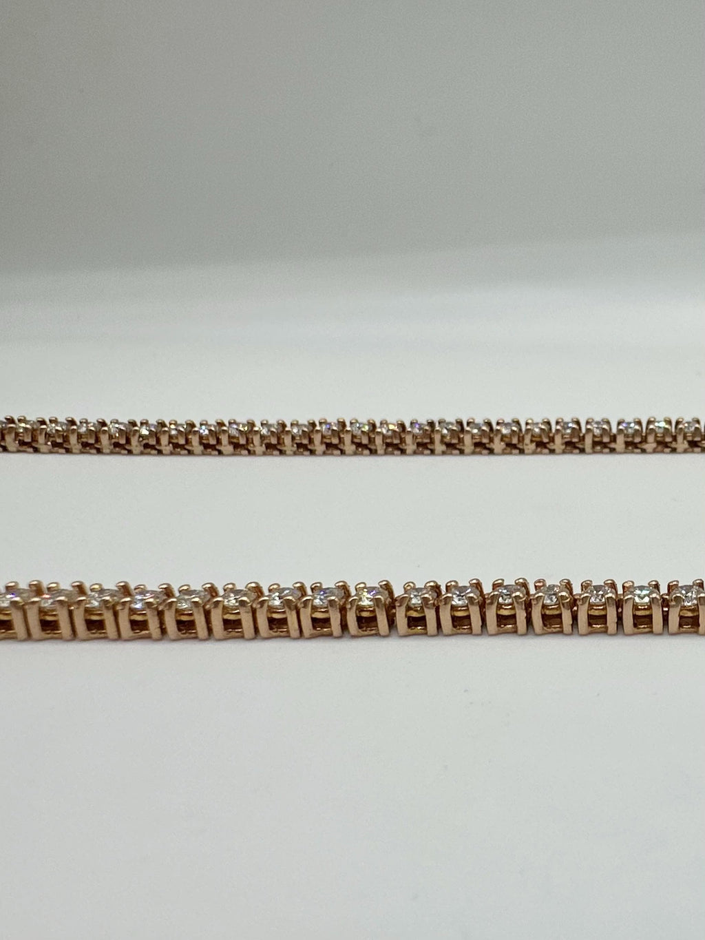 14KT Rose Gold 21” Tennis Necklace – 16ct Natural Round Diamonds DN0017 EGJJ (etsy image id: 7812410921)