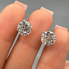 14KT White Gold 4.19 CT IGI Certified Lab-Grown Diamond Stud Earrings – E Color VS1 Clarity.  LTJ __etsy:7812905662