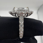 18KT White Gold 5.04ct Oval IGI Certified Lab-Grown Diamond Ring with 2.90ctw Natural Diamonds. OVER020 ANJJ (etsy image id: 7816859008)