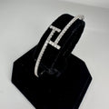 14KT White Gold Flexible Cuff Bracelet with 1.82ct Total Round Natural Diamonds. DB0085 ILAJ (etsy image id: 7816977476)