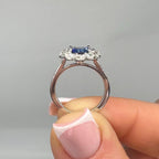 14k White Gold Sapphire & Diamond Ring – 1.56ct Sapphire, 1.10ct Diamonds. SDR075 GNJJ (etsy image id: 7835213699)