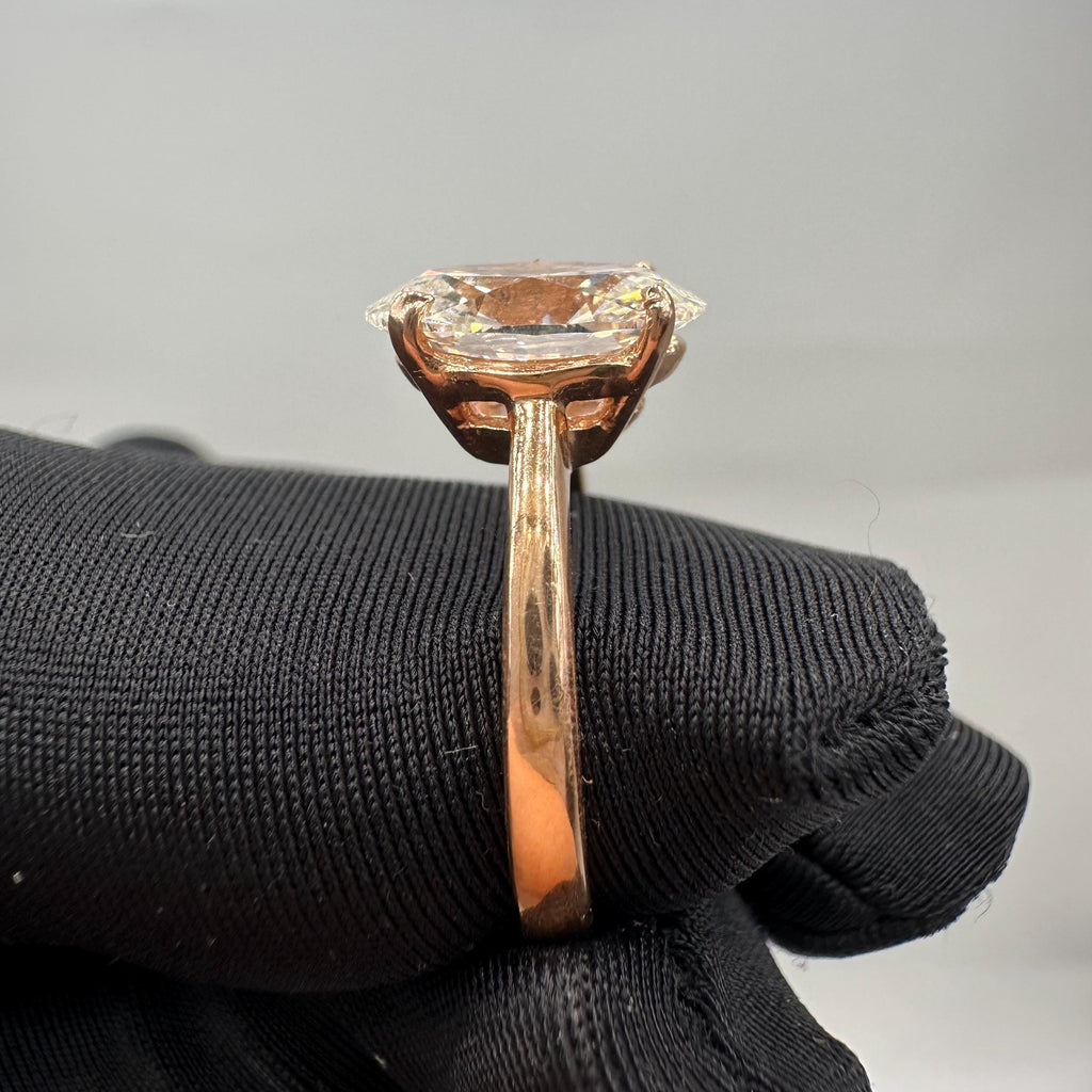 14KT Rose Gold Ring with 3.01ct Oval Lab-Grown Diamond. OVER029 IJJJ (etsy image id: 7864761909)
