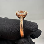 14KT Rose Gold Ring with 3.01ct Oval Lab-Grown Diamond. OVER029 IJJJ (etsy image id: 7864761909)