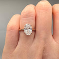 14KT Rose Gold Ring with 3.01ct Oval Lab-Grown Diamond. OVER029 IJJJ (etsy image id: 7864762487)