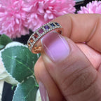 18KT Rose Gold Multi-Color Sapphire and Diamond Ring SDR994 ETJ (etsy image id: 7970286806)