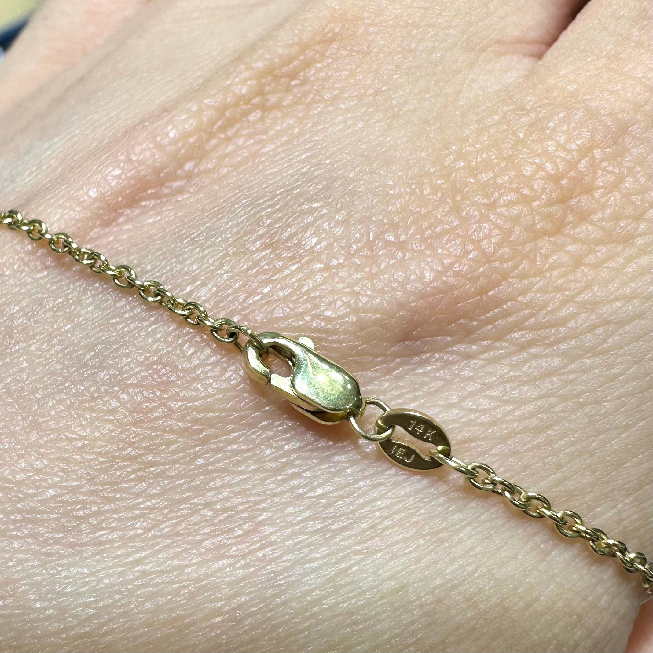 14KT Yellow Gold Opal & Diamond Pendant Necklace – COLN024 NGJJ (etsy image id: 7990397136)