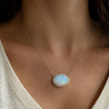 14KT Yellow Gold Opal & Diamond Pendant Necklace – COLN024 NGJJ (etsy image id: 7990485622)