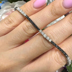 18KT White Gold Black & White Diamond Bracelet – DB0067 ILJS (etsy image id: 7990948952)