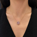 18KT Rose Gold Pink Sapphire & Diamond Necklace – SDP052 ITTI (etsy image id: 7991168380)