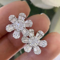 14K White Gold Flower Style Diamond Stud Earrings 1.47CT – PJ53620-026 INSJ (etsy image id: 7998763806)