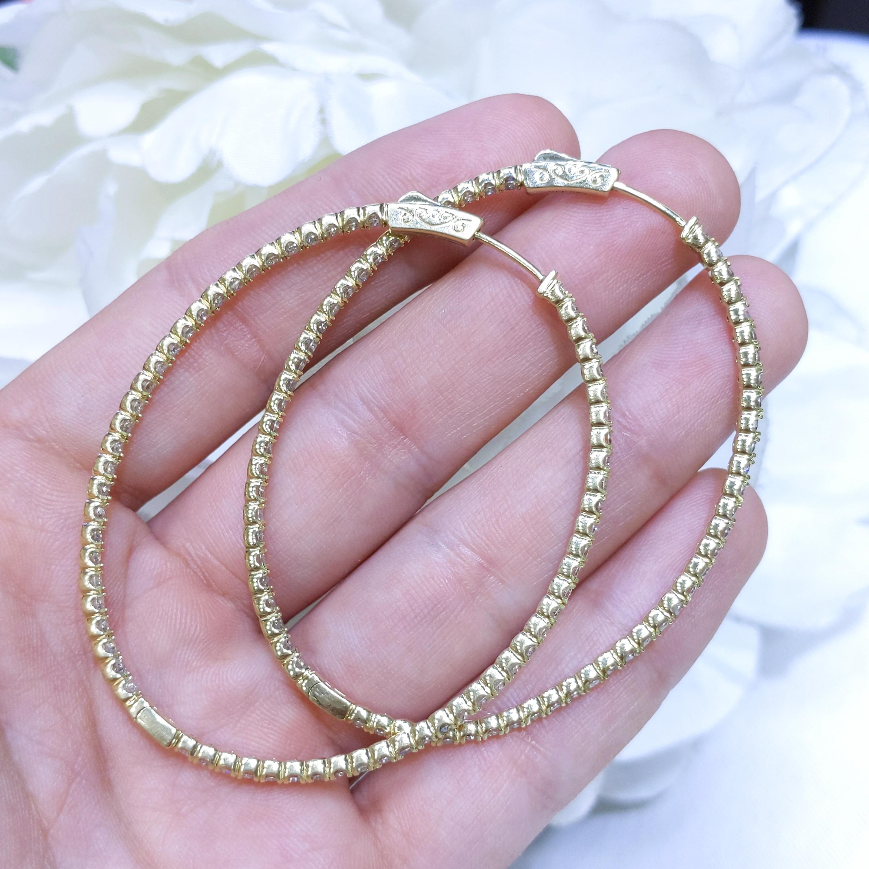 3.30CT Diamond Inside-Out Hoop Earrings in 14K Yellow Gold – DIER147 (etsy image id: 8008577980)