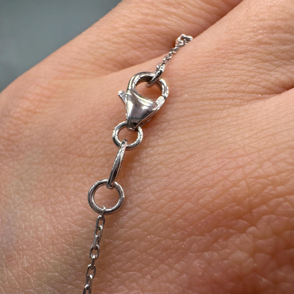 18KT White Gold Ruby & Diamond Necklace RDN005 IIJE (etsy image id: 8031235407)