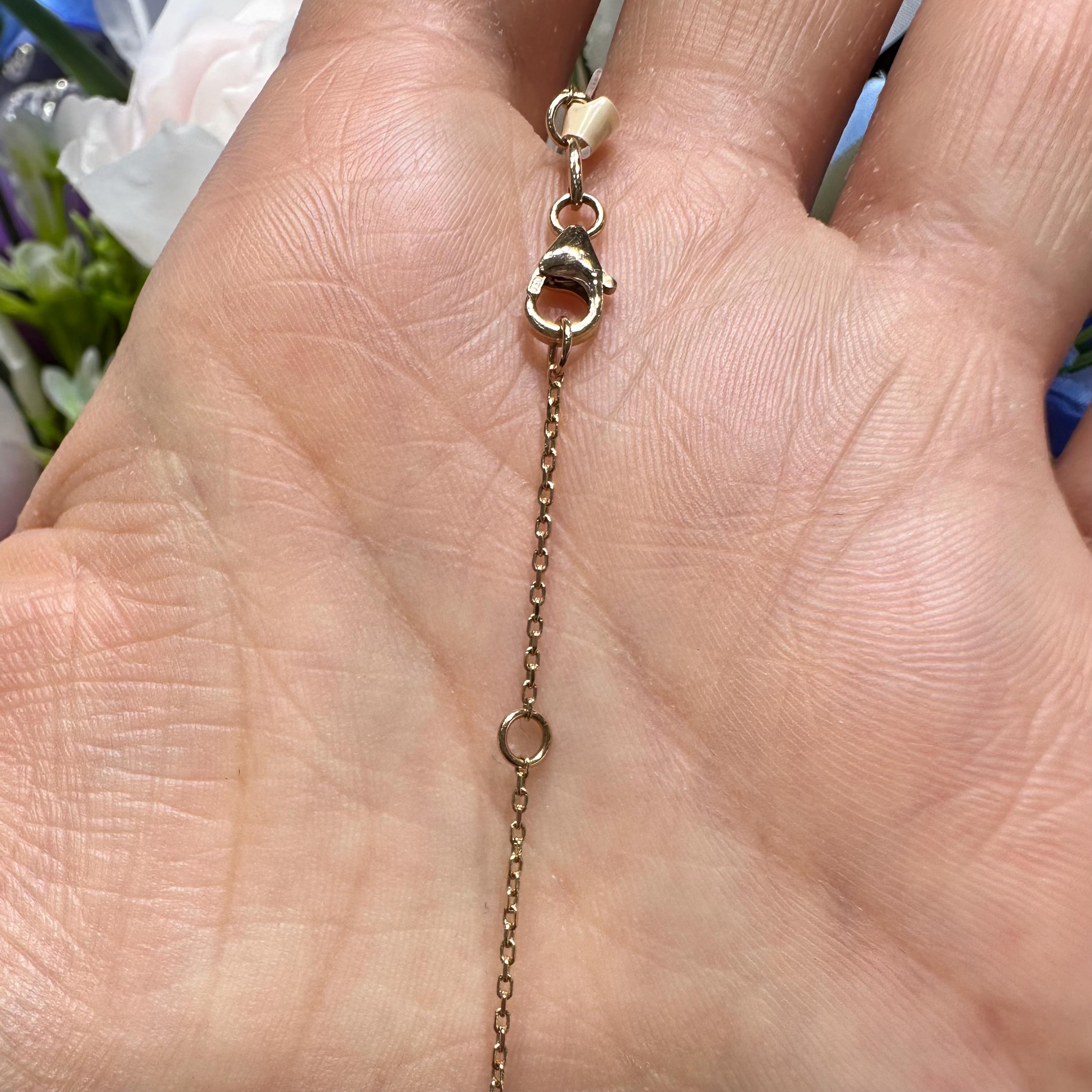 18KT Rose Gold Pink Sapphire & Diamond Necklace – SDP052 ITTI (etsy image id: 8039106915)
