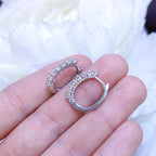 14KT White Gold Diamond Hoop Earrings – 1.10CT Total Diamond Weight | DIER148 (etsy image id: 8039259369)