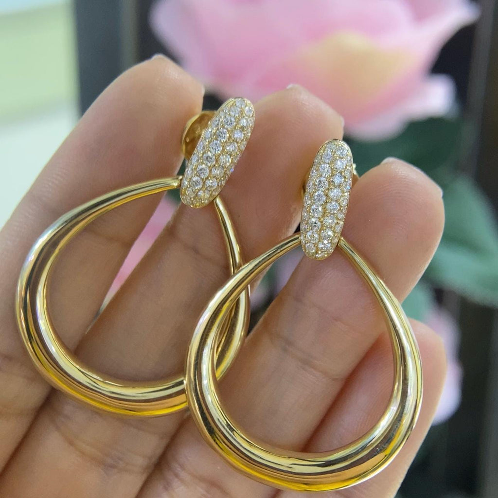 14K Yellow Gold 1.09 CT Natural Diamond Earrings SI1 Clarity F-G Color – PJE5787YG IEGJ (etsy image id: 8046599065)