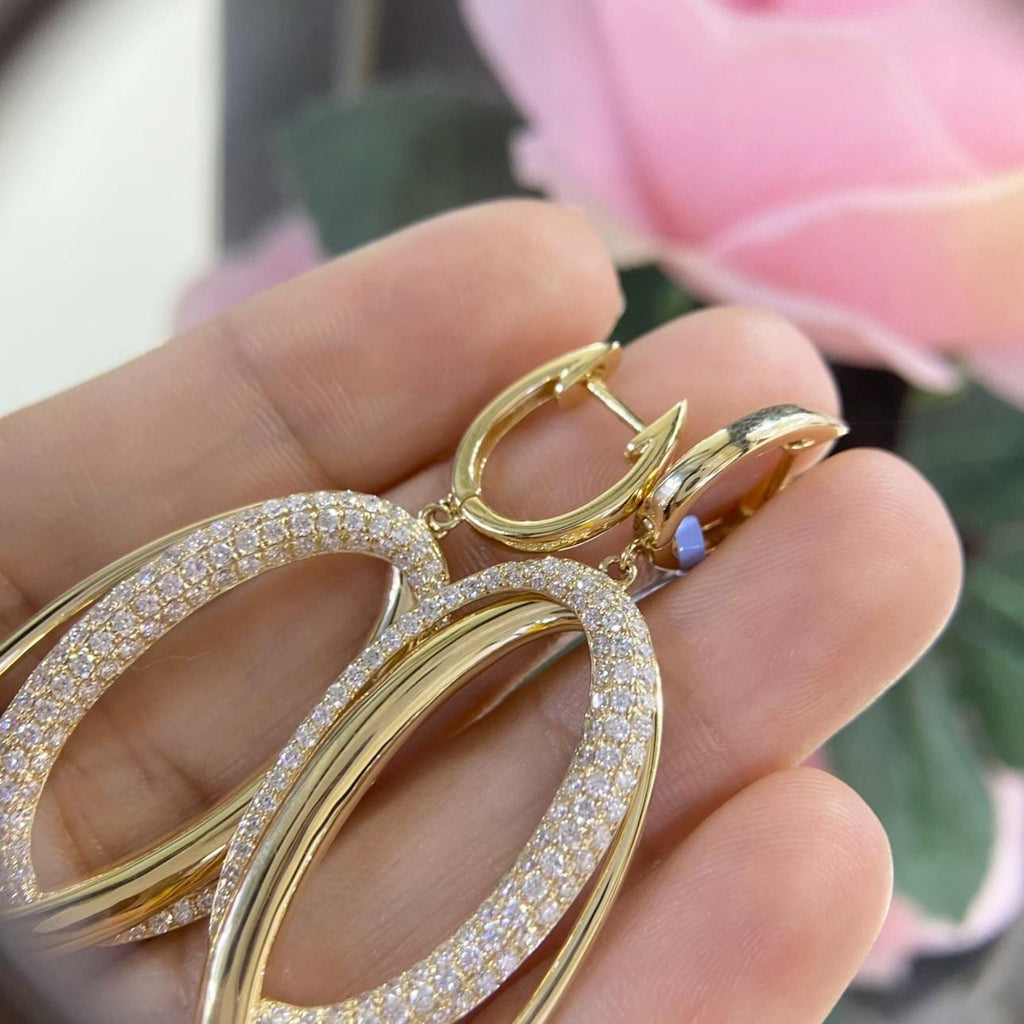 14K Yellow Gold 2.07 CT Diamond Earrings SI1 Clarity F-G Color – PJE4657YG GJZJ (etsy image id: 8046661011)