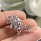 14K White Gold Flower Style Diamond Stud Earrings 1.47CT – PJ53620-026 INSJ (etsy image id: 8046699427)