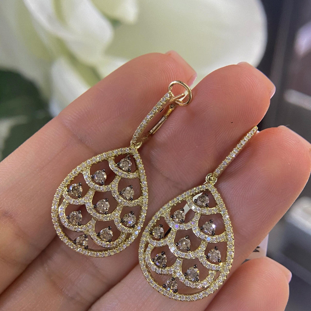 14K Yellow Gold 1.52ct Diamonds Earrings DC10988-6. LET (etsy image id: 8055195763)