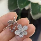 18K White Gold Flower Style Diamond Earrings – 2.77CT | XRLENCX (etsy image id: 8055630455)