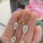 18K Yellow Gold 1.40ct Diamond Earrings R16757 IAGJ (etsy image id: 8055915275)