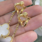 18K Yellow Gold Mother of Pearl Clover Drop Earrings – LTJ (etsy image id: 8056161097)