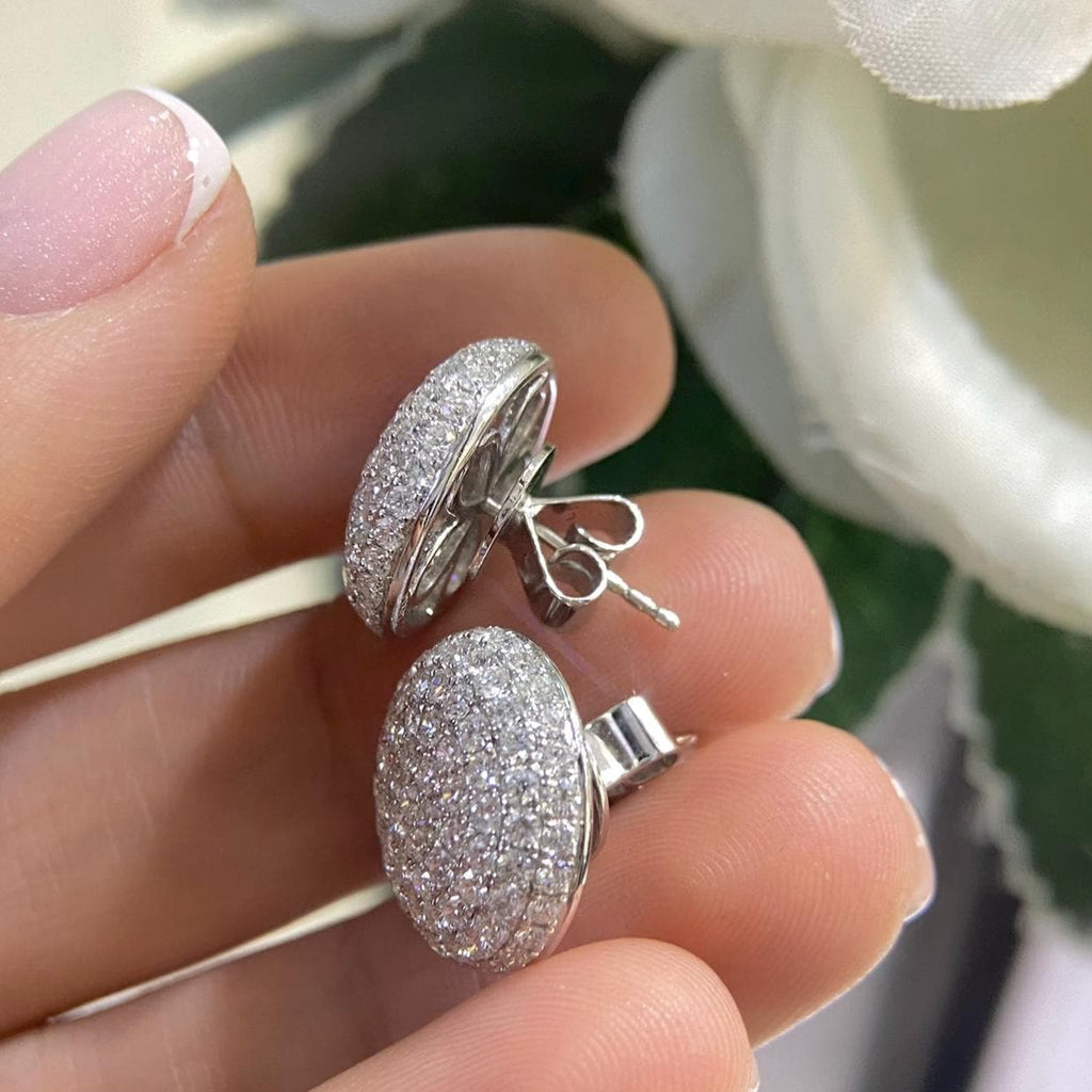 18K White Gold Earrings 3.27ct in Natural Diamonds. GTJJ (etsy image id: 8056417657)