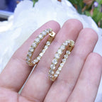 14K Yellow Gold Inside-Out Oval Diamond Hoop Earrings – 4.15CT | DIER035 (etsy image id: 8059116285)