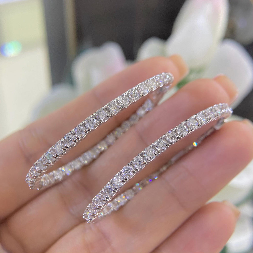 14K White Gold Inside-Out Oval Diamond Hoop Earrings – 5.56CT (etsy image id: 8059437753)