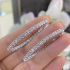 14K White Gold Inside-Out Oval Diamond Hoop Earrings – 5.56CT (etsy image id: 8059437753)