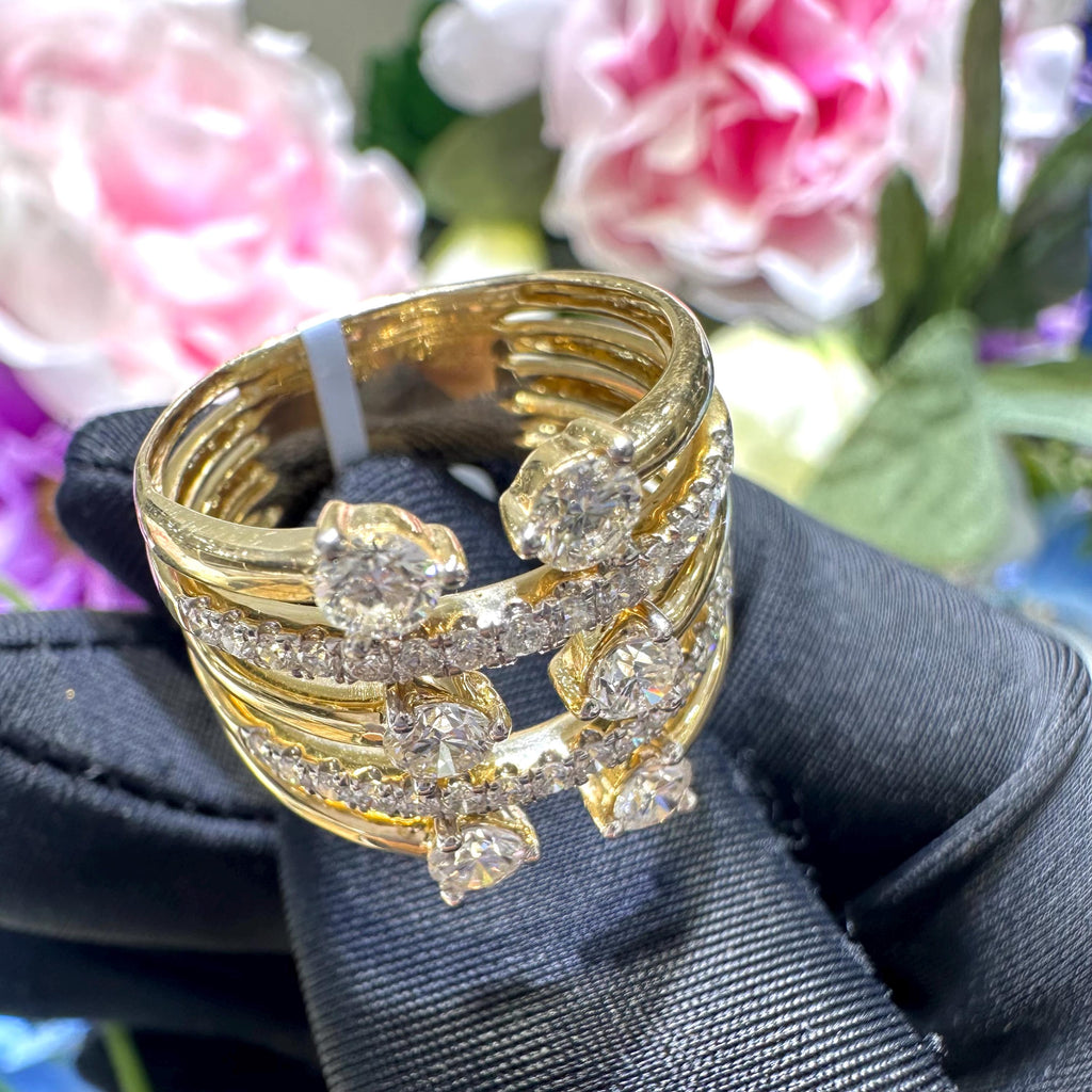 14K Yellow Gold Natural Diamond Ring – 1.19CT G/VS2 PJR6300-003 ISZE __etsy:8064705998