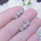 Three Diamond Stud Earring