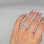 14K White Gold Round Diamond Eternity Band Ring – 6.59CT WB027 IIJJJ
