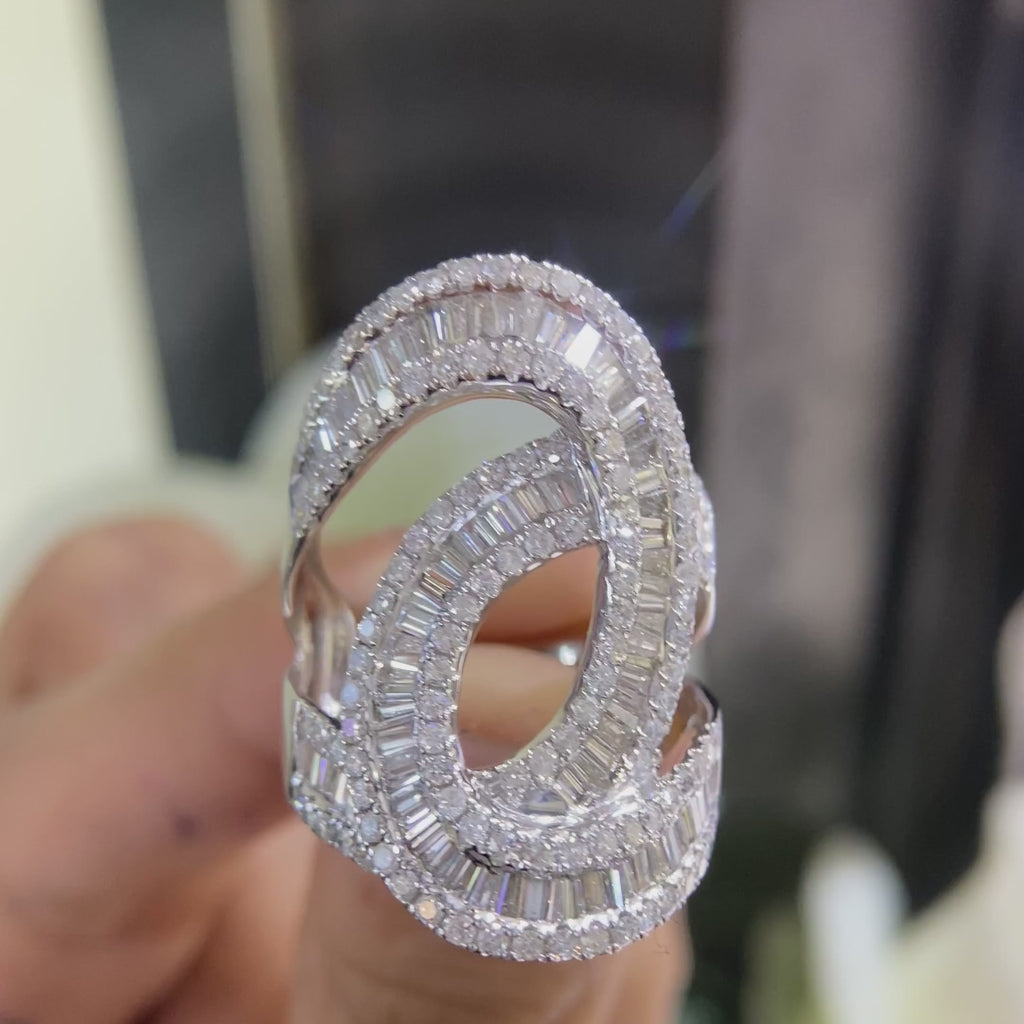 14K White Gold Diamond Ring – 2.90CT F-G/SI | DR068