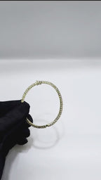 Yellow Gold Full Circle Diamond Bangle