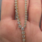 14K Yellow Gold Bezel-Set Natural Diamond Necklace – 4.45CT F-G / VS2-SI1 PJN6160-011 TZJJ