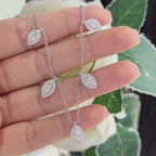 18Kt White Gold Necklace with 2.23ct total in natural round cut and marquis diamonds. TN2311-1 GTTT