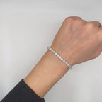 14K White Gold 9.26 Ct Natural Diamond Tennis Bracelet – 8 Inches