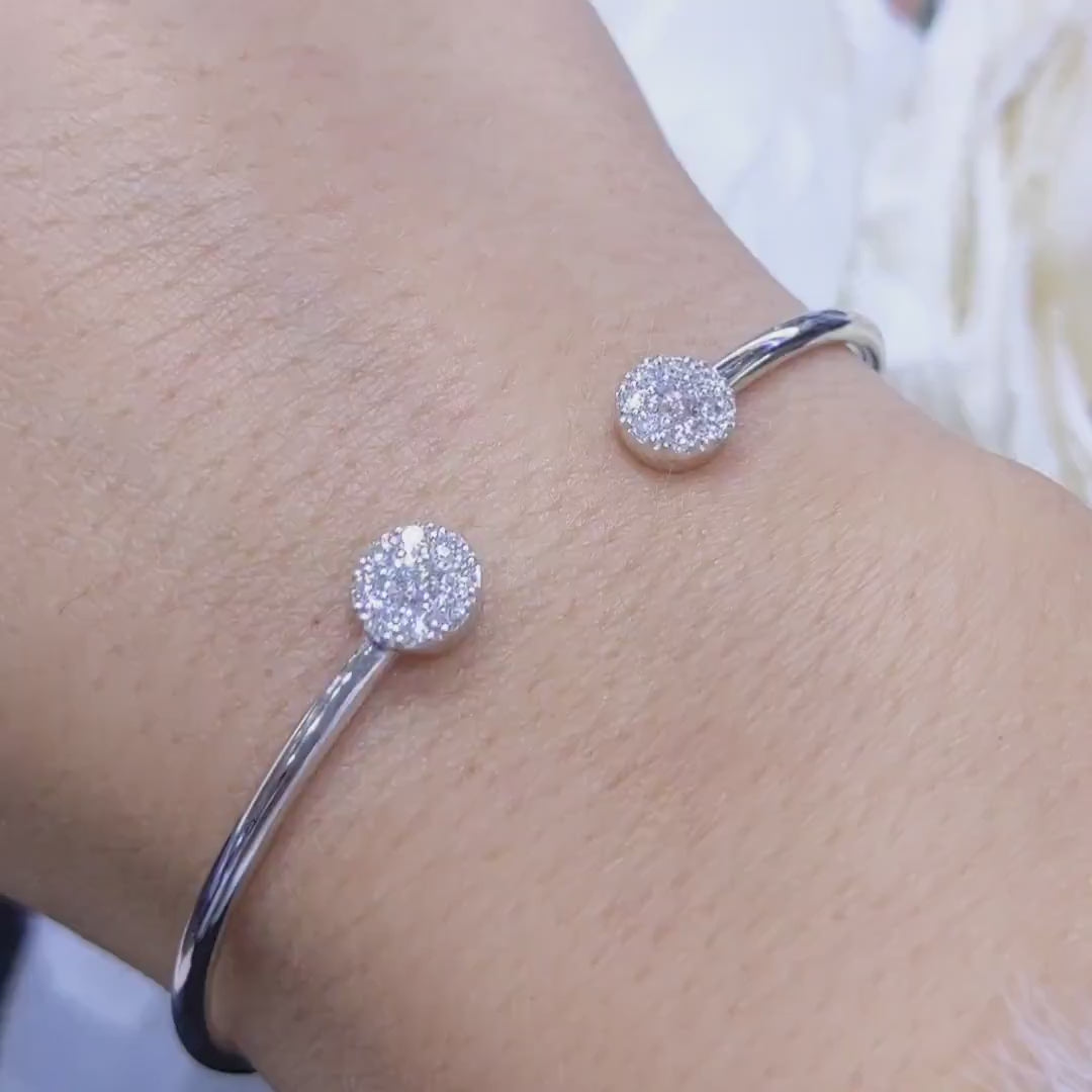 0.50CT Diamond Bangle in 18K White Gold