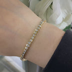 14K Yellow Gold Diamond Bracelet with 3.85CT Round Cut Diamonds DB027 GEJJ