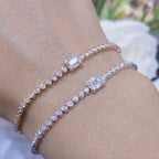 Tennis Bracelet with Rounds and Baguettes diamonds