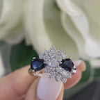 Platinum Sapphire & Diamond Ring – 1.32CT Sapphire / 1.59CT Diamonds | SDR071