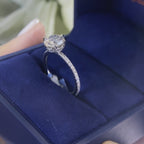 14K White Gold Lab-Grown Diamond Ring – 1.52CT Center / 0.35CT Side Diamonds G/VS1 | RDER197