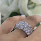 18K White Gold Natural Diamond Ring – 4.50CT SI Clarity | WB043