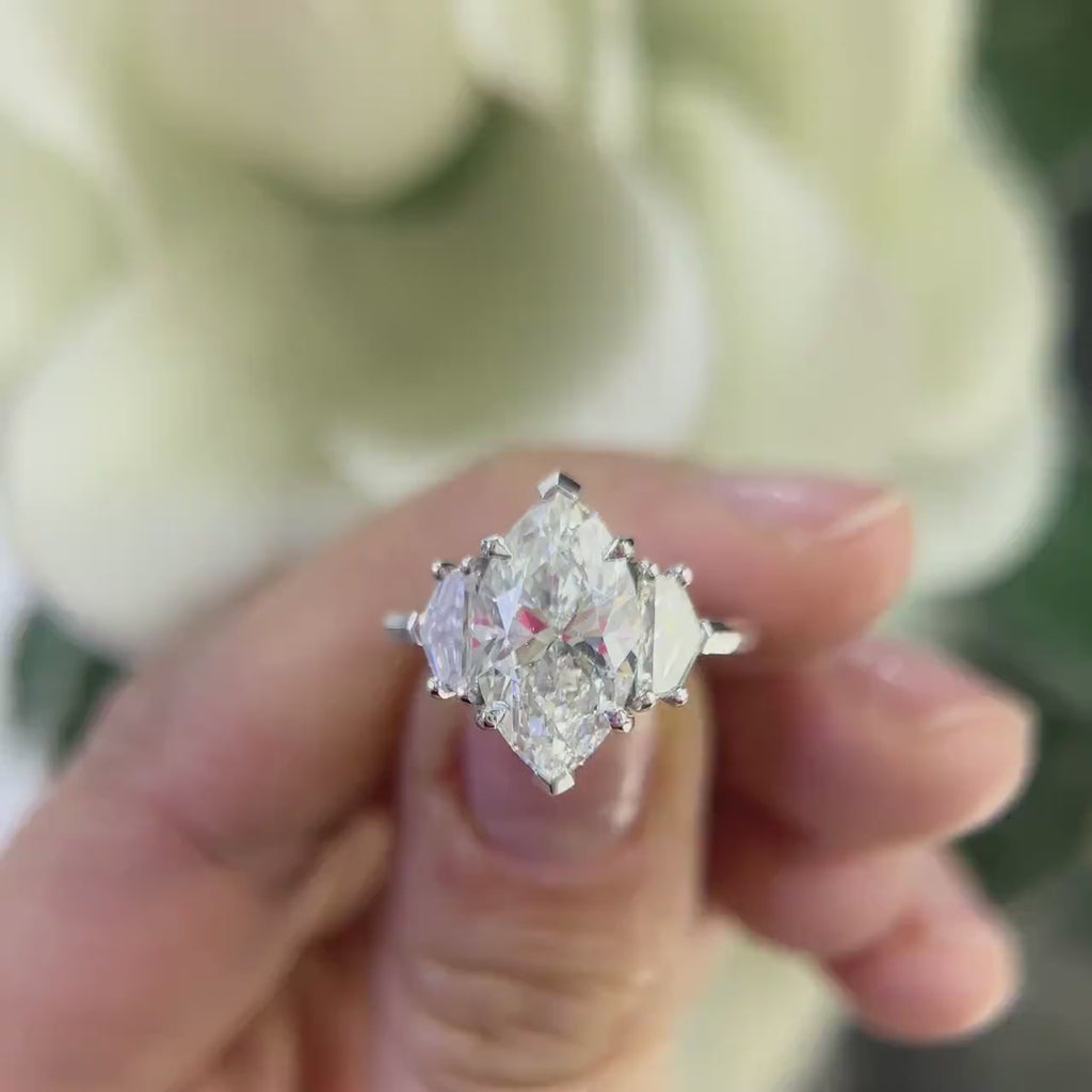 Platinum Ring GIA Certified Natural Diamond 3.51ct with 0.61ct diamonds as well. I color , SI2 Clarity.