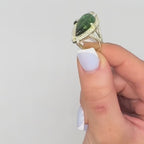 14K Yellow Gold Tourmaline & Diamond Ring – 8.48 CT Tourmaline, 0.65 CT Diamonds